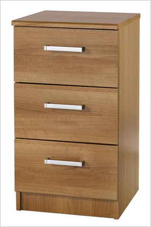 Alive Three Drawer Bedside Table