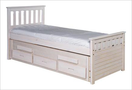 Verona Bergamo White Pine Single Bed