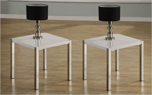 Charisma Lamp Table with White Gloss