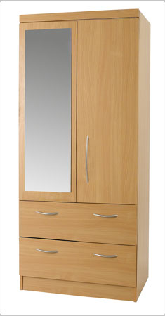 Two Door Wardrobe with Mirror