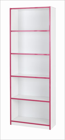 Midi Kiddi Pink Five Shelf Bookcase