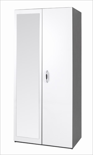 Midi Piano Two Door Wardrobe with Mirror