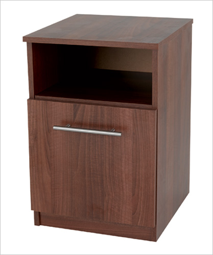 Midi Walnut Bedside Table with Door
