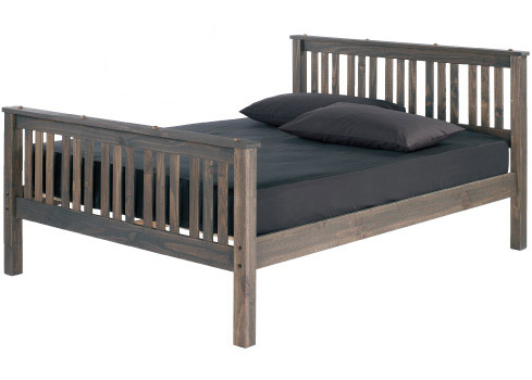 Chocolate Pine Shaker Kingsize Bed