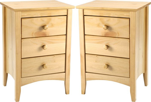 Shaker Two 3 Drawer Bedside Tables