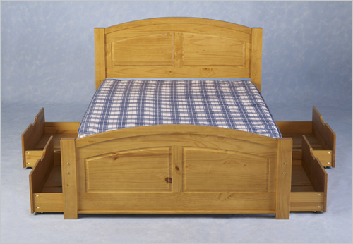 Shelby Double Bed with Four Draws