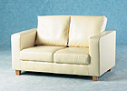 Cream Two Seater Sofa-In-A-Box