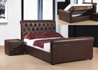 Caxton Storage Faux Leather Bed