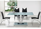Black & Off White G614 Chairs - Shown with a V Frosted table