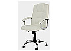 Houston High Back Leather Executive Chair - Cream