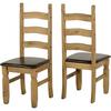 Pair of Corona Dining Chairs - Expresso Brown