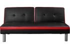 Rio Sofa Black Sofa Bed with Red Trim - Sofa View