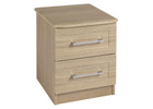 Andante Oak Finish Two Drawer Bedside Table
