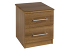 Andante Walnut Finish Two Drawer Bedside Table