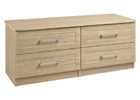 Andante Oak Finish Two Drawer Double Chest