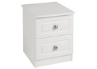 Calando Cream Two Drawer Bedside Table
