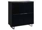 Accent Four Drawer Storage Unit with High Gloss Black Finish