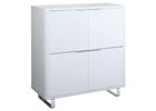 Accent Four Drawer Storage Unit with High Gloss White Finish