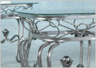 Arianna Lamp Table with Clear Glass