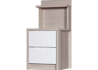 Champagne Bedside Table With Cream Gloss