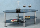 Cara Black Glass Coffee Table