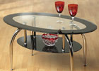 Caravelle Black Glass Coffee Table