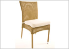 Wicker Chairs with 5cm Thick White Cushions