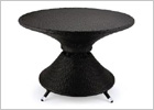 Rattan Round Table with 8mm Tempered Glass