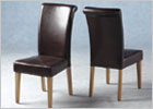 Dunoon Faux Leather Chairs - Pair