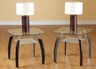 Pair of Elena Clear Glass Lamp Tables