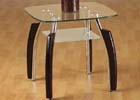 Single Elena Black Glass Lamp Tables