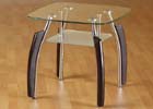 Single Elena Clear Glass Lamp Table
