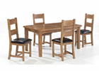 Dorset Extending Dining Set - Closed with Four Chairs
