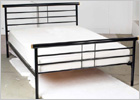 Gemini Double Bed with Black Finish