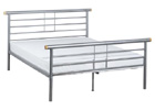 Gemini Double Bed with Silver Finish