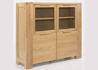 Nordic Solid Oak Display Cabinet