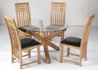 Oporto Dining Table and Four Mirelle Dining Chairs