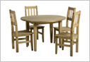 Mexican Round Drop Leaf Dining Set - Extended