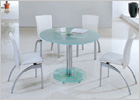 Mini Round Dining Set with Black Glass and G612 Chairs