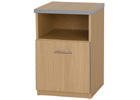 Mode Oak Finish Bedside Table with Door
