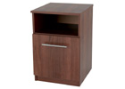 Mode Tobacco Walnut Bedside Table with Door