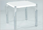 Novello Lamp Table with High Gloss White Finish