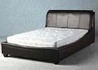 Severn Double Sleigh Faux Leather Bed