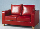 Red Two Seater Sofa-In-A-Box
