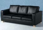 Black Three Seater Sofa-in-a-Box