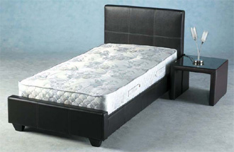 Single Faux Leather Beds