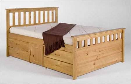 Ferrara Single Antique Pine Bed