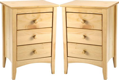 Shaker Two 3 Drawer Bedside Tables