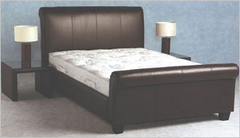 Paolo Leather King Size Bed from