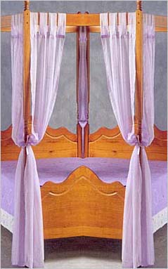 Voile Polyester 4 Poster Bed Curtains